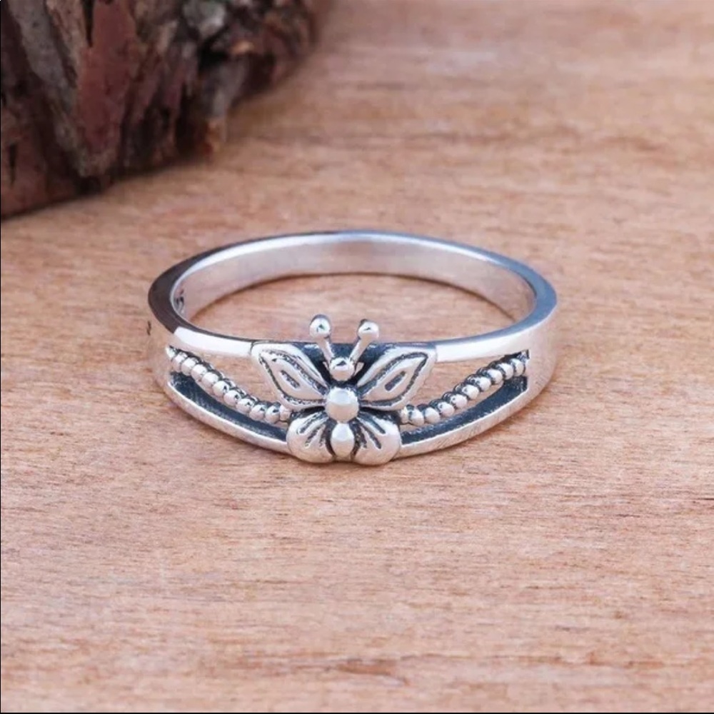New 925 Silver Dainty Butterfly Women’s Ring - Picture 2 of 5